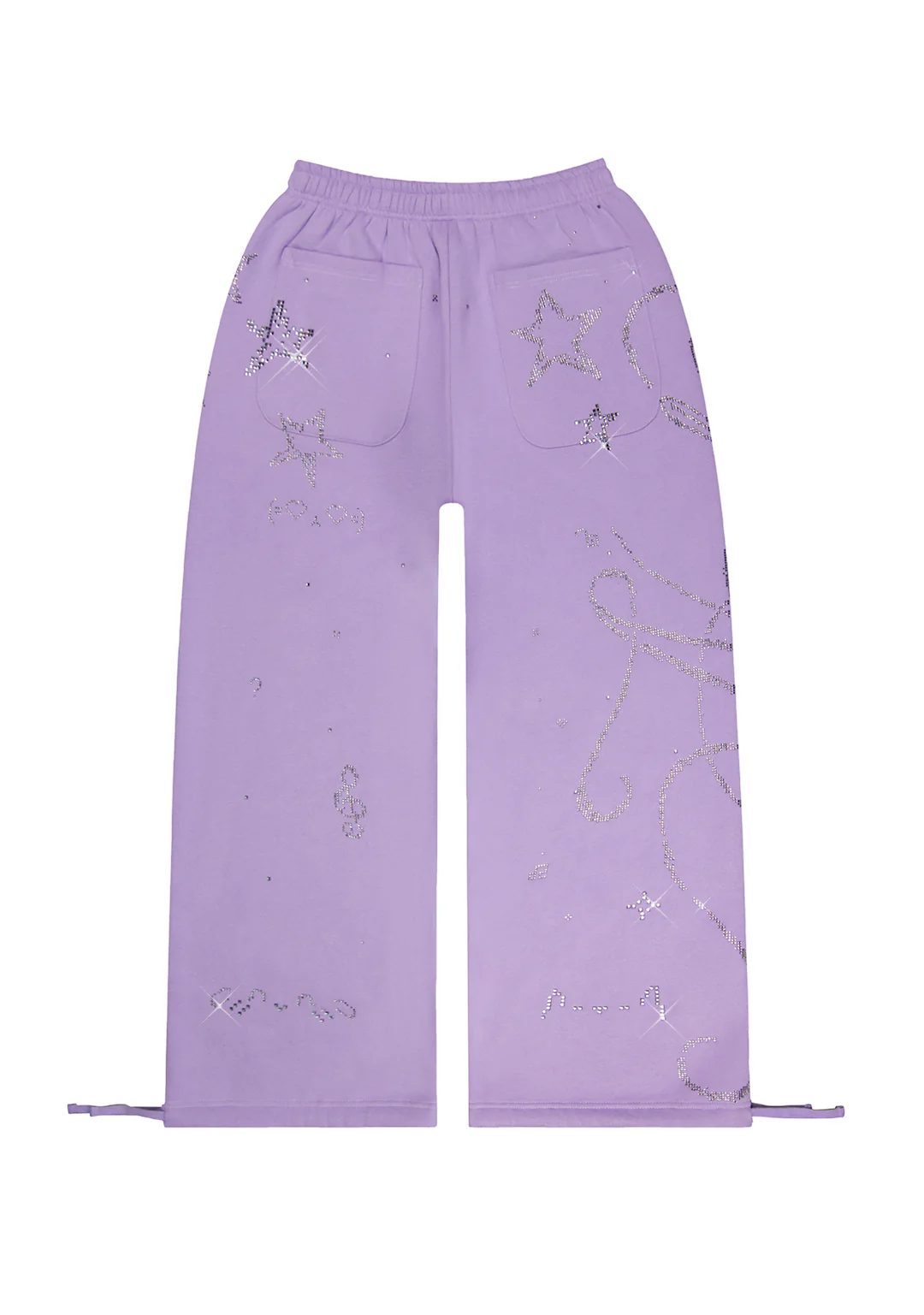 DREAMER RHINESTONE TEDDY OVERSIZED SWEATPANTS LILAC - Image 7
