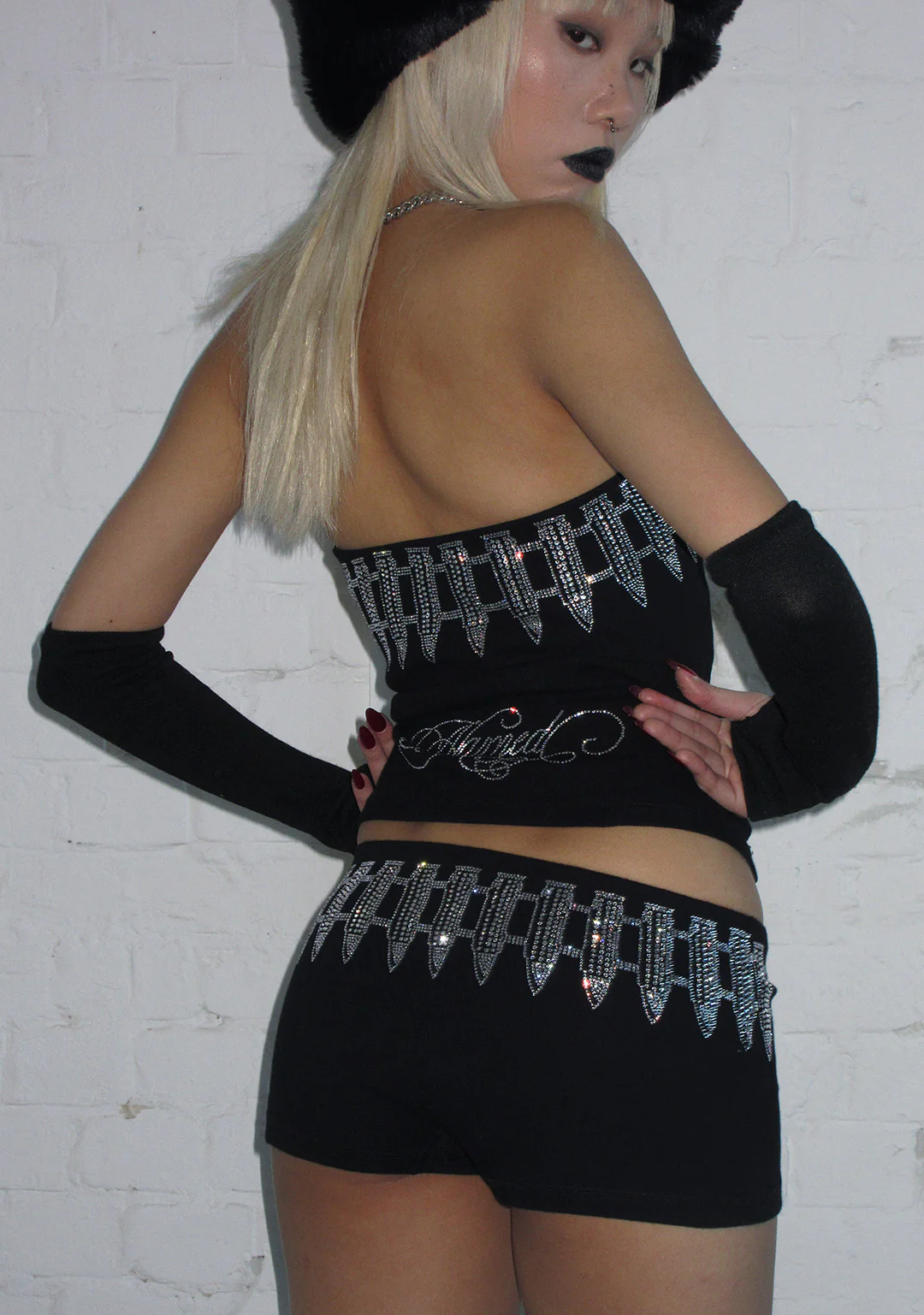 ENEMY RHINESTONE TUBE TOP BLACK - Image 3