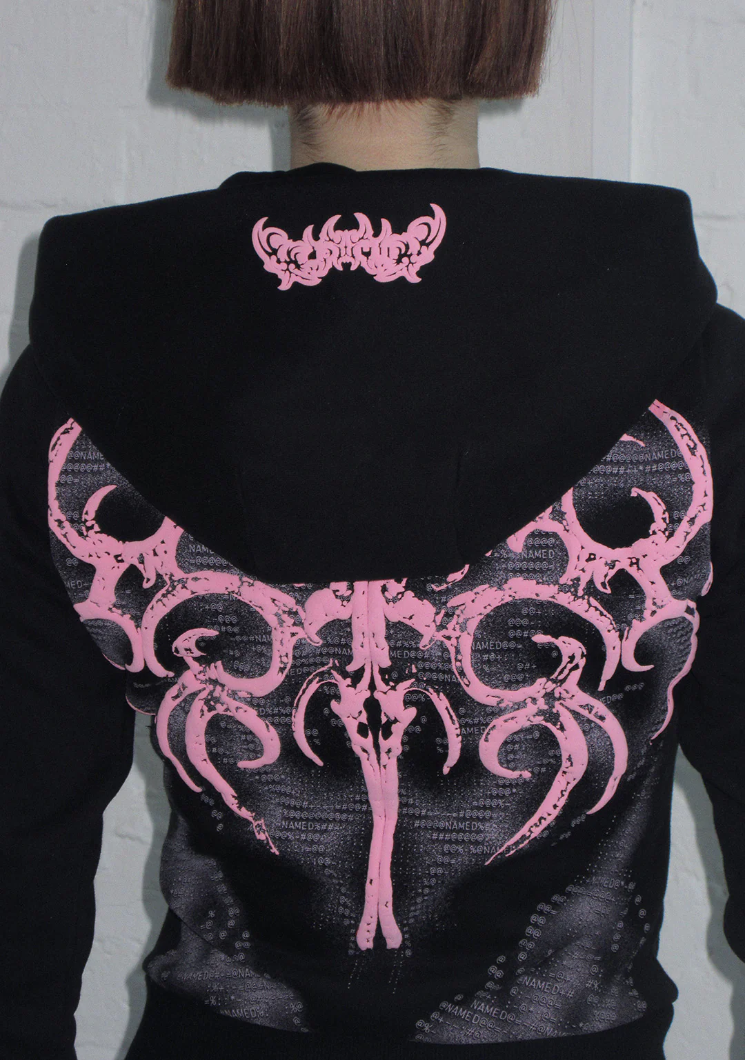 EUPHORIA PUFF PRINT FITTED ZIP HOODIE BLACK - Image 4