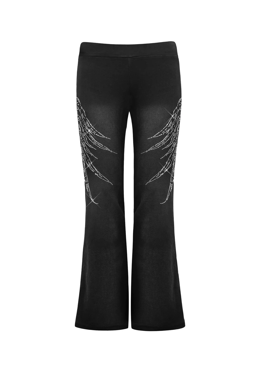 FALLEN RHINESTONE SCULPT PANTS WASHED BLACK - Image 6