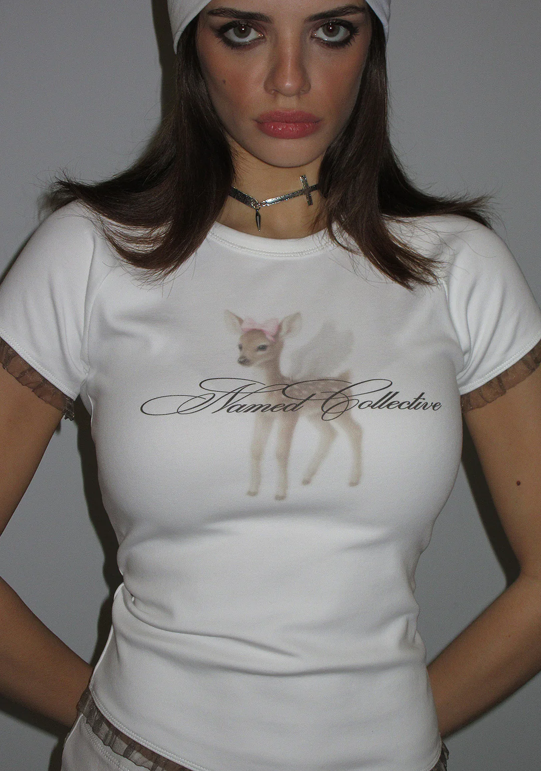 FAWN DEER BABY TEE WHITE - Image 3