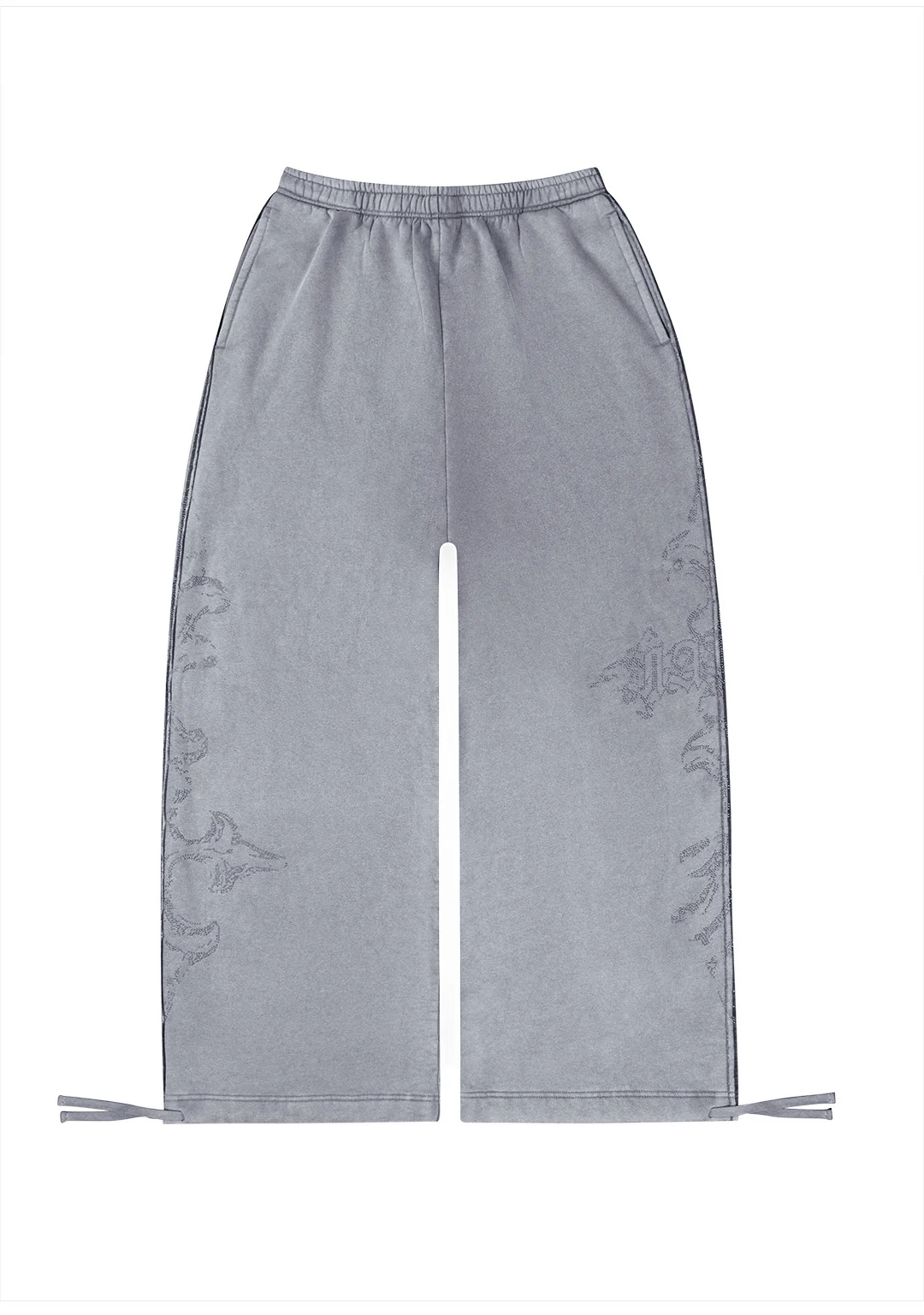 FERAL STUDDED OVERSIZED SWEATPANTS WASHED GREY - Image 6