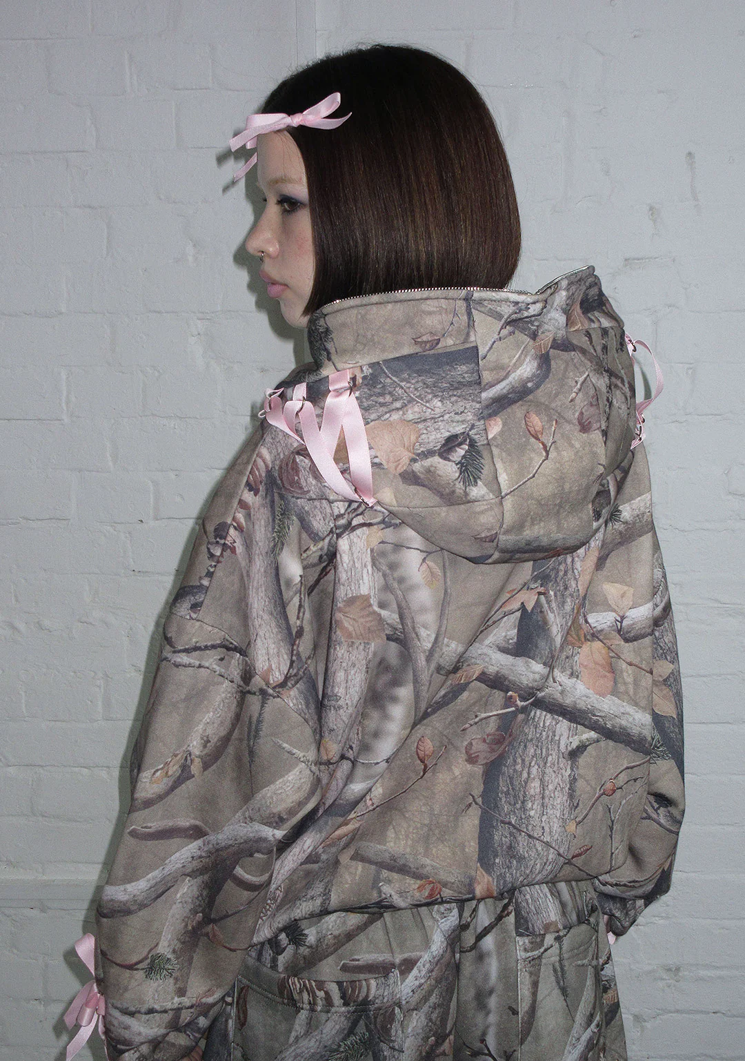 FORBIDDEN ZIP HOODIE NATURAL - Image 3