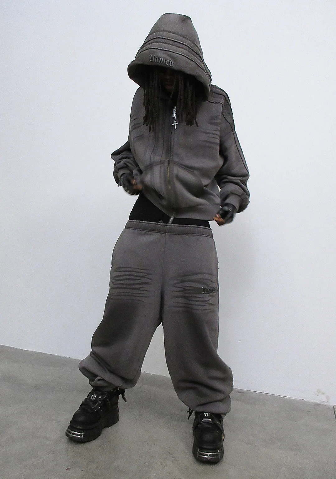 GRIME OVERSIZED SWEATPANTS WASHED SLATE - Image 6