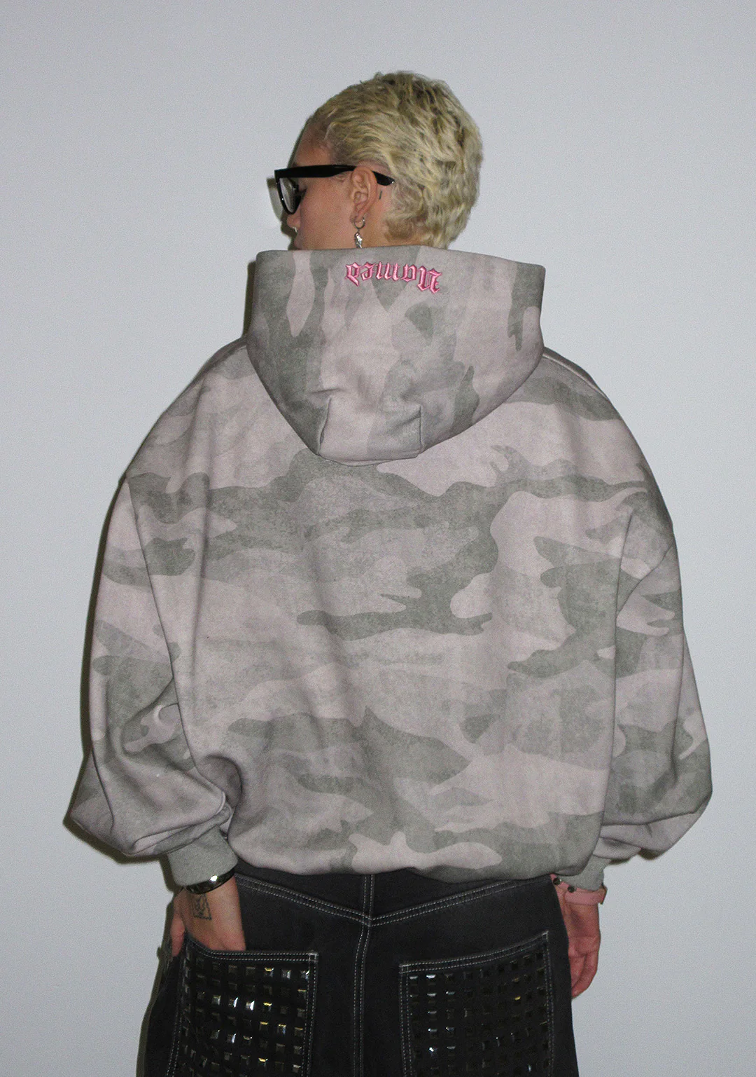 HELL'S FAVORITE RHINESTONE PULLOVER HOODIE CAMO - Image 7