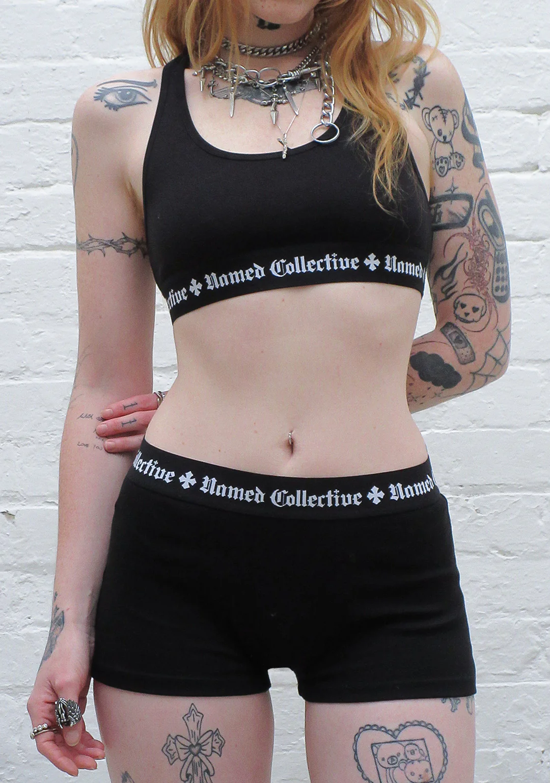 NAMED CLASSICS LOGO RACERBACK BRALETTE BLACK - Image 3