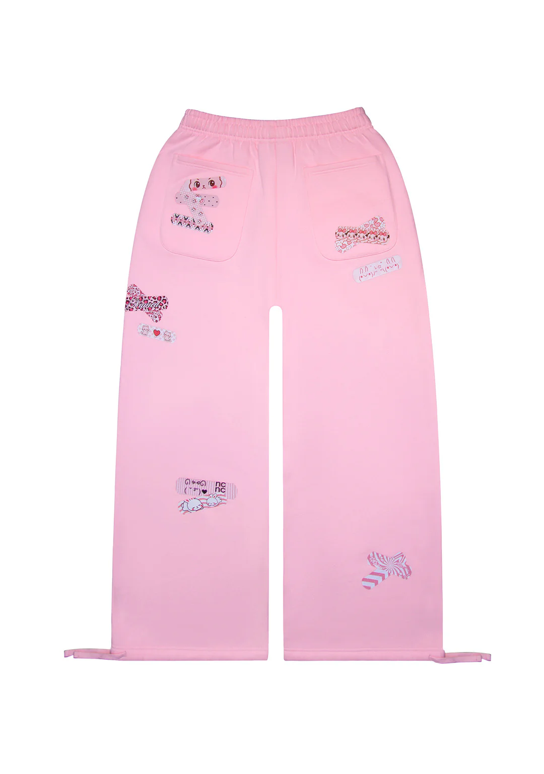 STITCH TEDDY OVERSIZED SWEATPANTS BABY PINK - Image 7