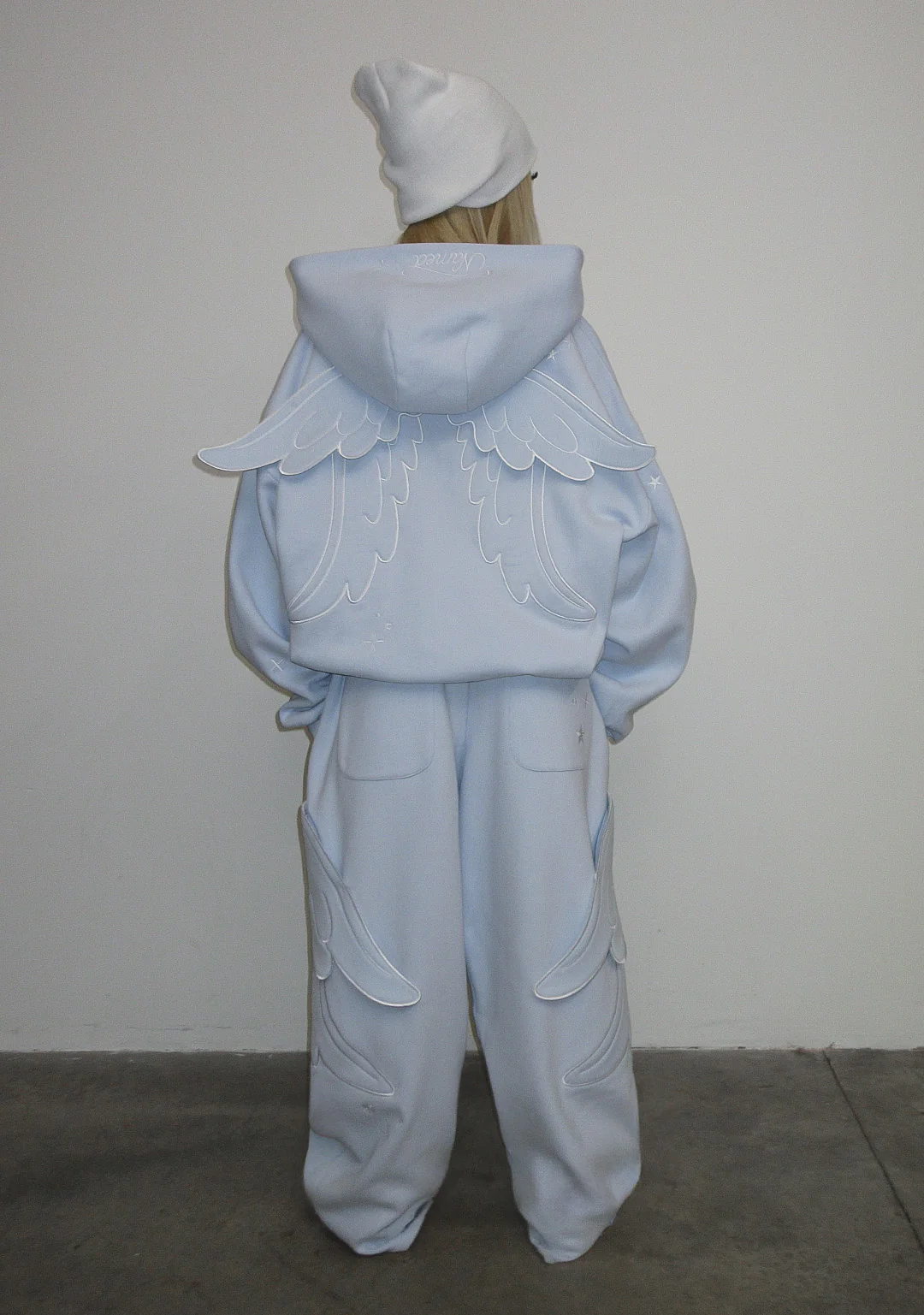 STITCH WINGS OVERSIZED SWEATPANTS BABY BLUE (DETACHABLE WINGS) - Image 3