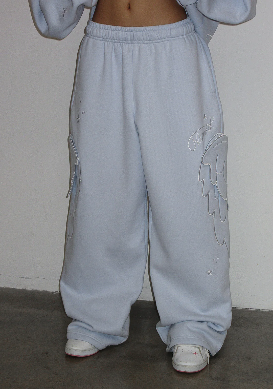 STITCH WINGS OVERSIZED SWEATPANTS BABY BLUE (DETACHABLE WINGS) - Image 6
