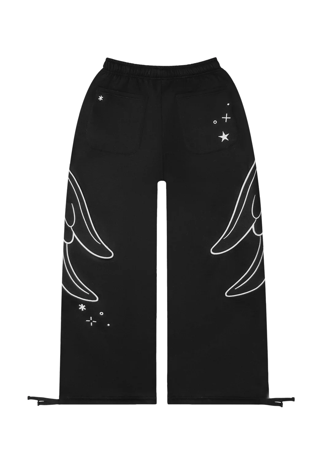 STITCH WINGS OVERSIZED SWEATPANTS BLACK (DETACHABLE WINGS) - Image 8
