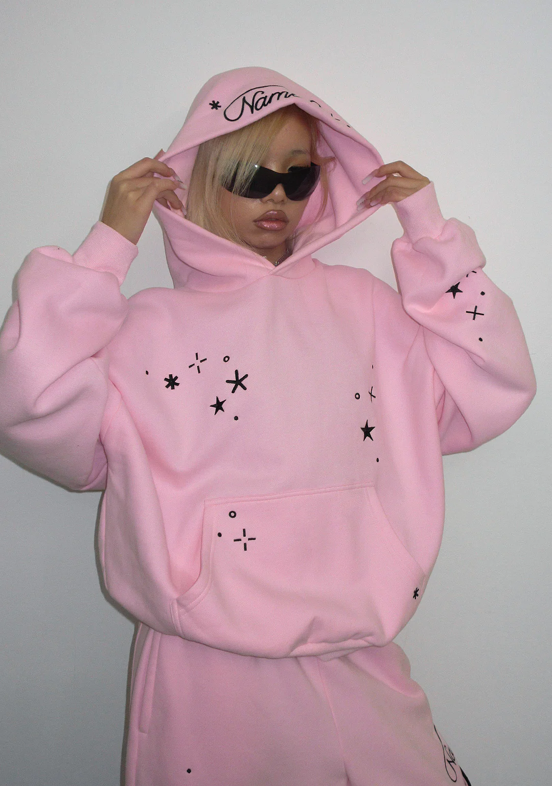 STITCH WINGS PULLOVER HOODIE BABY PINK (DETACHABLE WINGS) - Image 3
